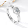 Wholesale Luxury Elegant Geometric Silver Ring With Electroplating For Couples