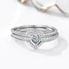 Wholesale Luxury Elegant Geometric Silver Ring With Electroplating For Couples