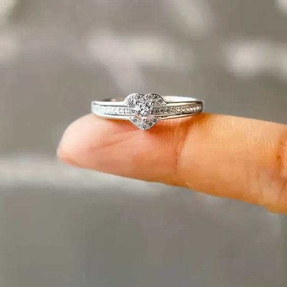 Wholesale Luxury Elegant Geometric Silver Ring With Electroplating For Couples
