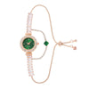 Wholesale Luxury Fashion Alloy Women's Round Dial Pullout Bracelet Watch