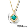 Wholesale Luxury Fashion Fiveleaf Flower Stainless Steel And Copper Necklace With Electroplating For Women