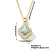 Wholesale Luxury Fashion Fiveleaf Flower Stainless Steel And Copper Necklace With Electroplating For Women