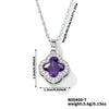 Wholesale Luxury Fashion Fiveleaf Flower Stainless Steel And Copper Necklace With Electroplating For Women