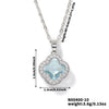 Wholesale Luxury Fashion Fiveleaf Flower Stainless Steel And Copper Necklace With Electroplating For Women