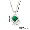 Wholesale Luxury Fashion Fiveleaf Flower Stainless Steel And Copper Necklace With Electroplating For Women