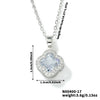Wholesale Luxury Fashion Fiveleaf Flower Stainless Steel And Copper Necklace With Electroplating For Women