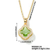 Wholesale Luxury Fashion Fiveleaf Flower Stainless Steel And Copper Necklace With Electroplating For Women