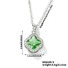 Wholesale Luxury Fashion Fiveleaf Flower Stainless Steel And Copper Necklace With Electroplating For Women
