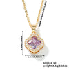 Wholesale Luxury Fashion Fiveleaf Flower Stainless Steel And Copper Necklace With Electroplating For Women