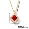 Wholesale Luxury Fashion Fiveleaf Flower Stainless Steel And Copper Necklace With Electroplating For Women