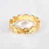 Wholesale Luxury Flower Combination Ring Jewelry Titanium Steel Gold Plated Geometric Style