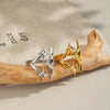 Wholesale Luxury High End Star Geometric Titanium Steel Ring With Electroplating For Women