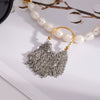 Wholesale Luxury High Grade Stainless Steel Gold And Silver Color Block Chain Tassel Ring Jewelry With Pvd Furnace Vacuum Real Gold Plating And Geometric Shape