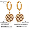 Wholesale Luxury Highend Electroplated Geometric Oil Drop Fun Food Design Stainless Steel Earrings For Women