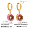 Wholesale Luxury Highend Electroplated Geometric Oil Drop Fun Food Design Stainless Steel Earrings For Women