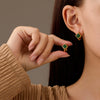 Wholesale Luxury Highend Stainless Steel Diamond Inlaid Zircon Electroplated Women's Earrings