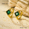 Wholesale Luxury Highend Stainless Steel Diamond Inlaid Zircon Electroplated Women's Earrings
