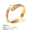 Wholesale Luxury Irregular Opening Ring Jewelry 316L Stainless Steel Geometric Electroplated For Women