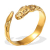 Wholesale Luxury Irregular Opening Ring Jewelry 316L Stainless Steel Geometric Electroplated For Women
