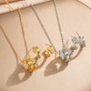 Wholesale Luxury 18K Gold Plated Snake Shape Diamond O Word Chain Necklace And Earrings Set For Women Made Of Environmentally Friendly Copper
