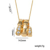 Wholesale Luxury 18K Gold Plated Snake Shape Diamond O Word Chain Necklace And Earrings Set For Women Made Of Environmentally Friendly Copper