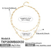 Wholesale Luxury 18K Goldplated Stainless Steel Doublelayer Tassel Design Full Diamond Bracelet And Necklace Set For Women