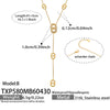 Wholesale Luxury 18K Goldplated Stainless Steel Doublelayer Tassel Design Full Diamond Bracelet And Necklace Set For Women