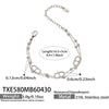 Wholesale Luxury 18K Goldplated Stainless Steel Doublelayer Tassel Design Full Diamond Bracelet And Necklace Set For Women