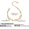 Wholesale Luxury 18K Goldplated Stainless Steel Doublelayer Tassel Design Full Diamond Bracelet And Necklace Set For Women