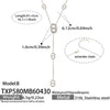 Wholesale Luxury 18K Goldplated Stainless Steel Doublelayer Tassel Design Full Diamond Bracelet And Necklace Set For Women