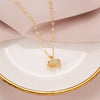 Wholesale Luxury Lucky Little Elephant Titanium Steel Necklace For Women With Elephant Pendant And Cross Chain Diamond Design