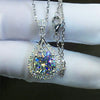 Wholesale Luxury Pearshaped Water Drop Pendant Necklace Mixed Gem Inlay Copper Ochain