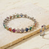 Wholesale Luxury Retro Micro Inlaid Zircon Jewelry Suit For Women Copper Bracelet Ring With Round Pattern