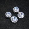 Wholesale Luxury Round Lady Earrings Copper With Zircon And Geometric Design