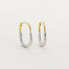 Wholesale Luxury S925 Silver Electroplated Ushaped Hoop Earrings