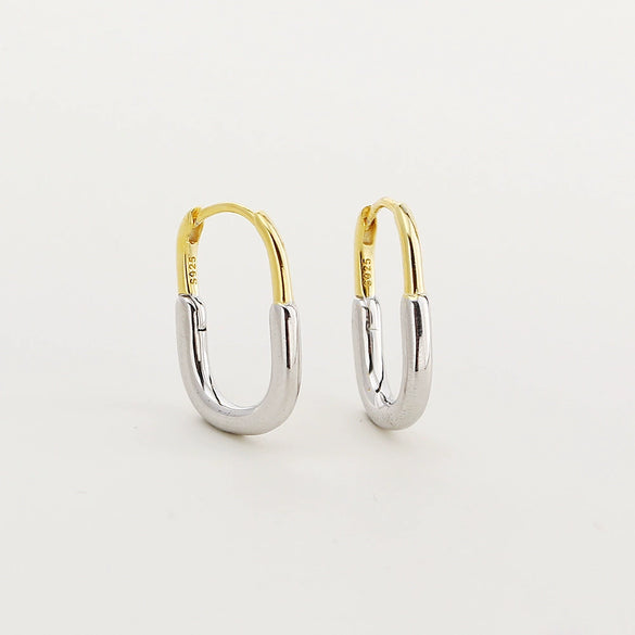Wholesale Luxury S925 Silver Electroplated Ushaped Hoop Earrings