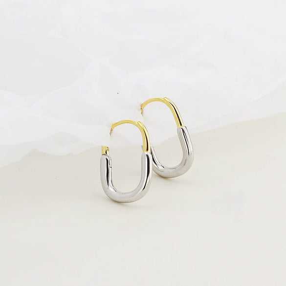 Wholesale Luxury S925 Silver Electroplated Ushaped Hoop Earrings