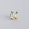 Wholesale Luxury S925 Sterling Silver Geometric Flower Electroplated Ear Buckle Earrings For Women