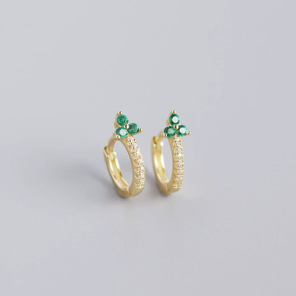 Wholesale Luxury S925 Sterling Silver Geometric Flower Electroplated Ear Buckle Earrings For Women