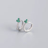 Wholesale Luxury S925 Sterling Silver Geometric Flower Electroplated Ear Buckle Earrings For Women