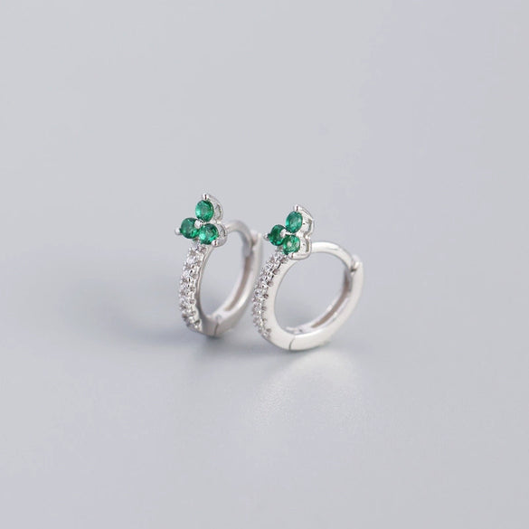 Wholesale Luxury S925 Sterling Silver Geometric Flower Electroplated Ear Buckle Earrings For Women