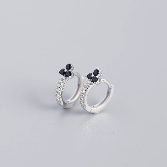 Wholesale Luxury S925 Sterling Silver Geometric Flower Electroplated Ear Buckle Earrings For Women