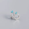 Wholesale Luxury S925 Sterling Silver Geometric Flower Electroplated Ear Buckle Earrings For Women