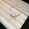 Wholesale Luxury Silver Bracelet With Imitation Pearls And Geometric Zirconia For Women