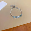Wholesale Luxury Silver Bracelet With Imitation Pearls And Geometric Zirconia For Women