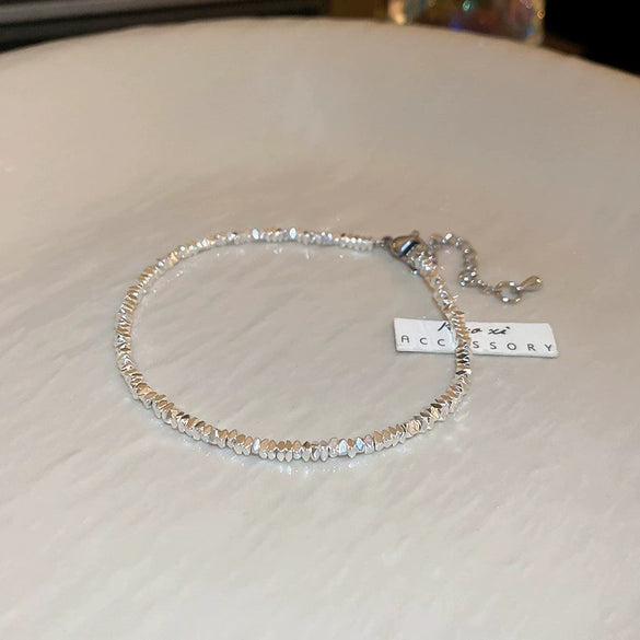 Wholesale Luxury Silver Bracelet With Imitation Pearls And Geometric Zirconia For Women