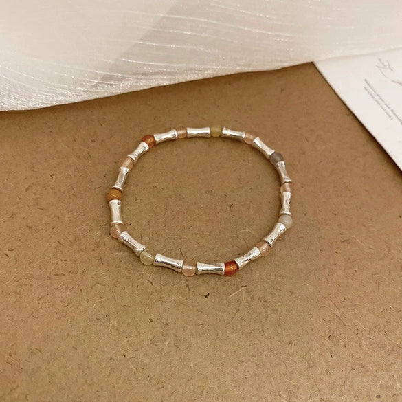 Wholesale Luxury Silver Bracelet With Imitation Pearls And Geometric Zirconia For Women