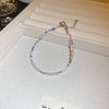 Wholesale Luxury Silver Bracelet With Imitation Pearls And Geometric Zirconia For Women
