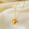 Wholesale Luxury Women's Jewelry Set With Earrings And Necklaces Rhombus Cut Heart Water Drop Bell Pattern 18K Goldplated Titanium Steel