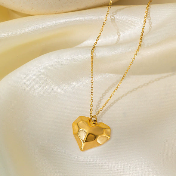 Wholesale Luxury Women's Jewelry Set With Earrings And Necklaces Rhombus Cut Heart Water Drop Bell Pattern 18K Goldplated Titanium Steel